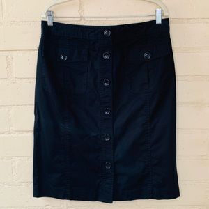 Black Cargo Pencil Skirt Banana Republic size 14
